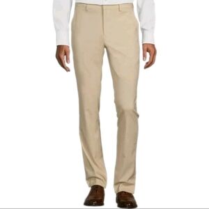 MURANO ALEX Slim-Fit Knit Suit Separates Flat-Front Dress Pant Tan Size 36x34